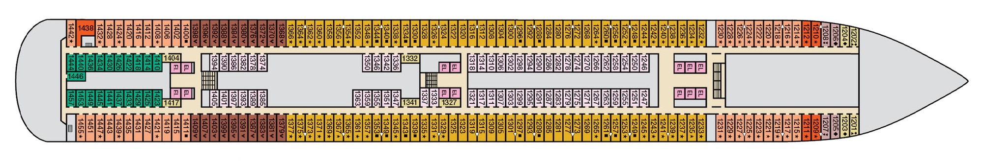 Deck 1 - Riviera plan